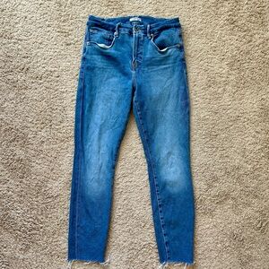 Good American Cropped Blue Jeans